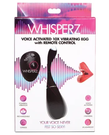 Whisperz Voice Activated 10X Vibrating Egg with Remote Control