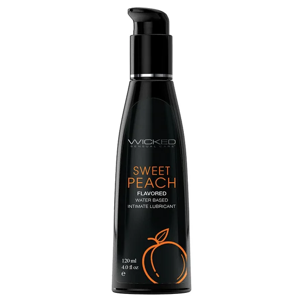 Wicked Aqua Flavored Lube - Sweet Peach 4oz