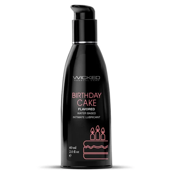 Wicked Aqua Flavoured Water-Based Lubricant - Birthday Cake