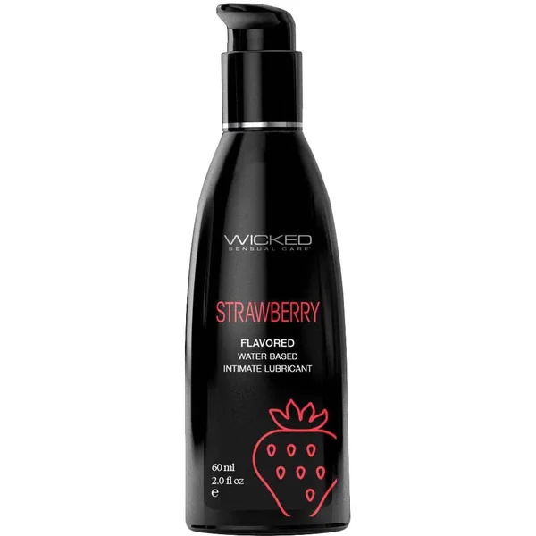 Wicked Aqua Strawberry Water Based Personal Lubricant 2 fl oz