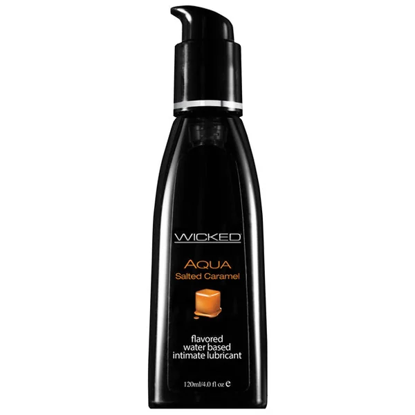 Wicked Sensual Care Aqua Waterbased Lubricant - 4 Oz Salted Caramel