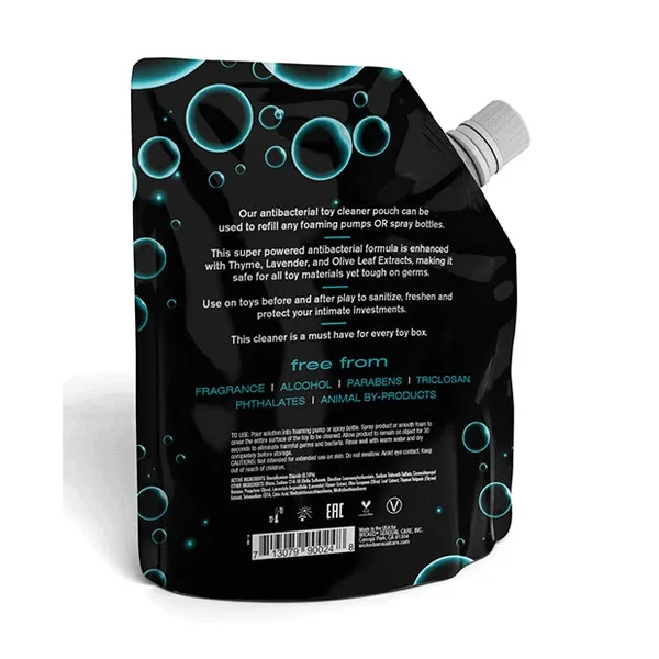 Wicked Sensual Care Foaming + Spray Toy Cleaner Refill Pouch – 24 oz