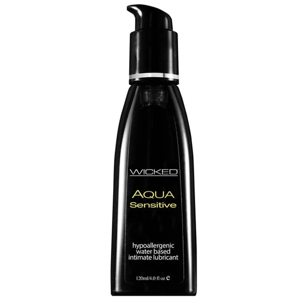 Wicked Sensual Care Hypoallergenic Aqua Sensitive Water Based Lubricant - 4 Oz Unscented