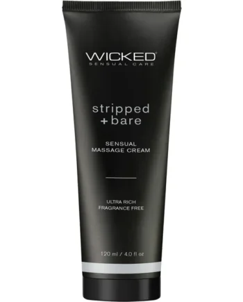 Wicked Sensual Fragrance Free Massage Cream Stripped + Bare 4 fl oz