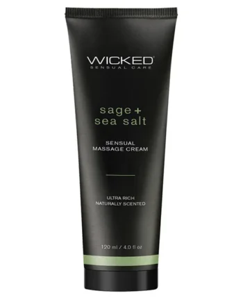 Wicked Sensual Massage Cream - Sage + Sea Salt Scented 4oz