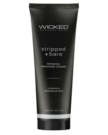 Wicked Sensual Massage Cream - Stripped + Bare Unscented 4oz