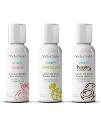 Wicked Simply Tropical Trio 1oz Travel Size Flavored Lubes