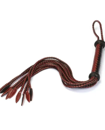 Wine Red Collection Leather Cat O' Nine Tails Flogger
