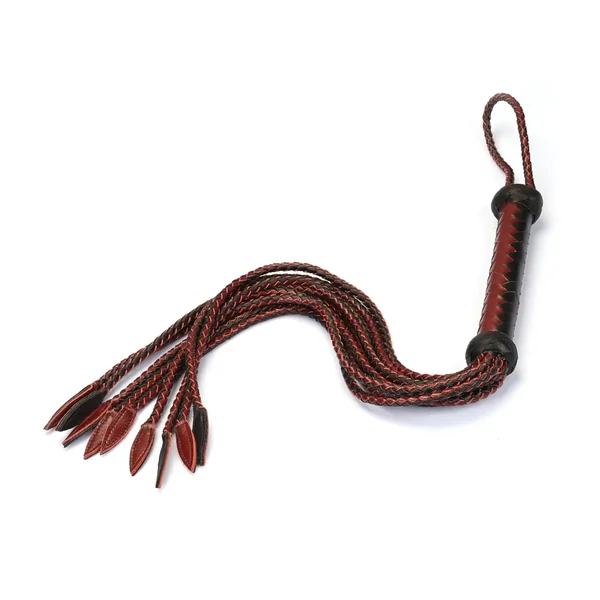 Wine Red Collection Leather Cat O' Nine Tails Flogger