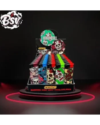 Winlite Sugar Skull Fix-Flame Electro Disposable Lighters 50ct