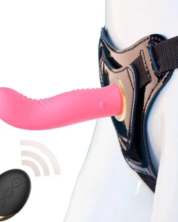 Wireless Remote Control Strap On Dildo Vibrator for Couples