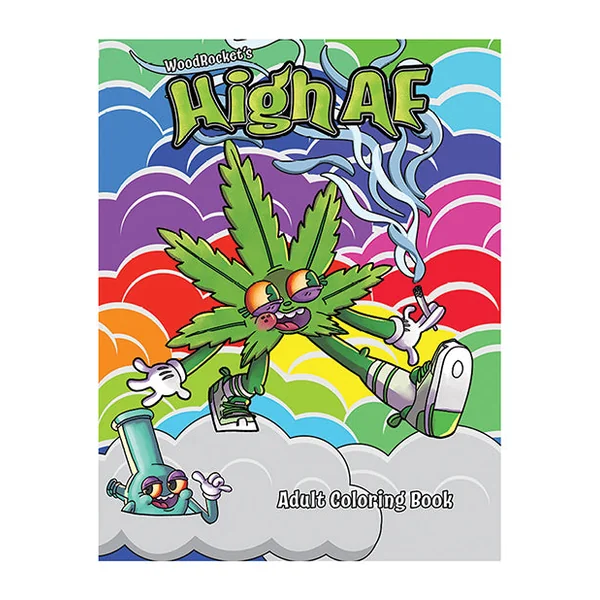 Wood Rocket High Af Adult Coloring Book