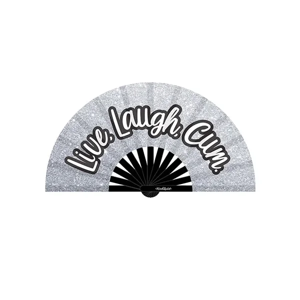 Wood Rocket Live Laugh Cum Fan – Silver Glitter, Black / White