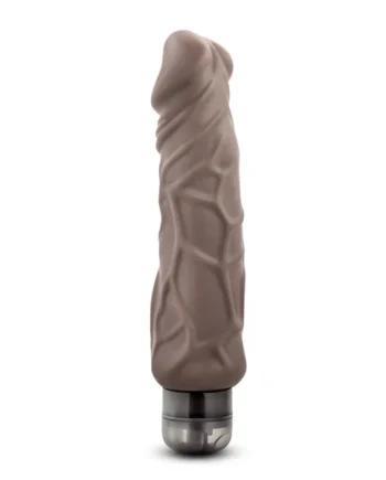 X5 Plus - Hard on Vibrating 9 Inch Dildo - Brown