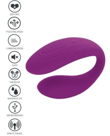 XOCOON - BOUND LOVE COUPLES VIBRATOR PURPLE