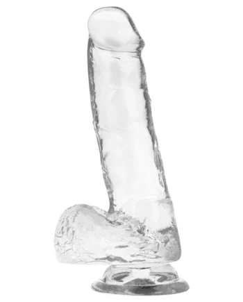 Xray clear realistic dildo transparent 18.5cm x 3.8cm with balls