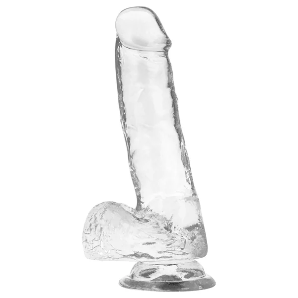 Xray clear realistic dildo transparent 18.5cm x 3.8cm with balls