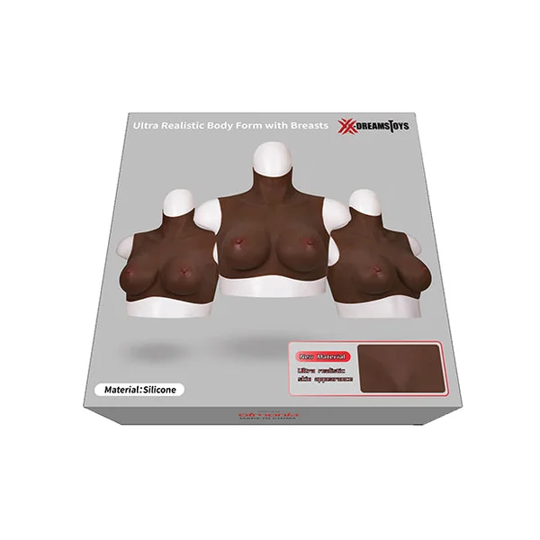 XX-DREAMTOYS Ultra Realistic H Cup Breast Form Extra Large - Black