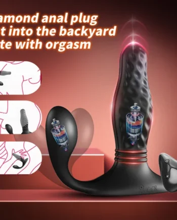 YEAIN-Yezakura Diamond drill butt anal plug vibrator with romove control