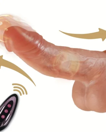 YIQU 21.84cm Realistic Dildo G-spot Stimulation With 10 Telescopic 10 Vibration