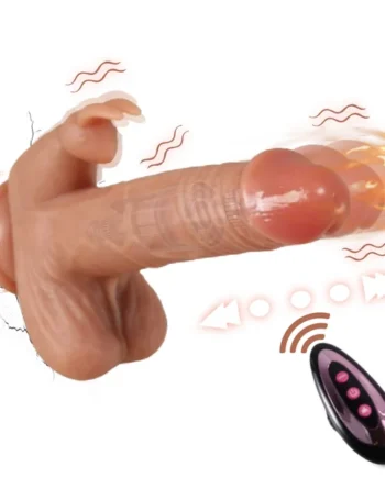 YIQU 5-in-1 Rabbit Head Tongue Licking 360° Rotation Rotating Dildo