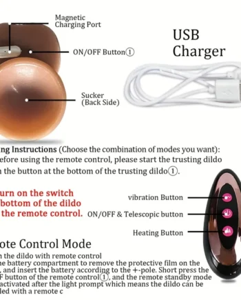 YIQU APP Remote Control 4 In 1 Thrusting Realistic Dildos