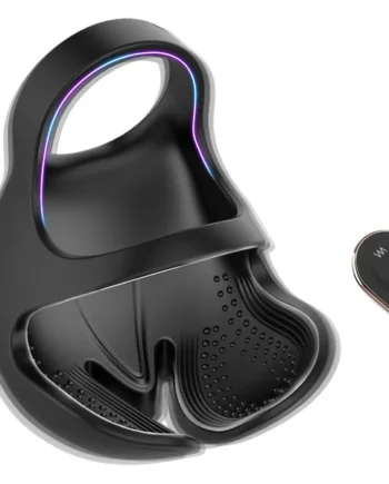 YoYoLemon Vibrating Penis Rings with Testicles Scrotum Stimulator for Men, Testicular Massager