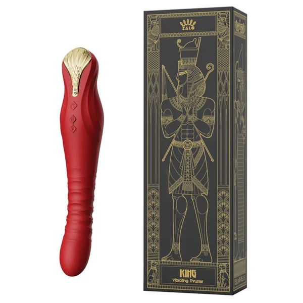Zalo Legend King Vibrating Thruster - Wine Red