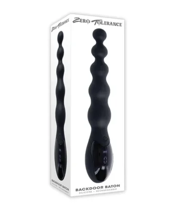 Zero Tolerance Backdoor Baton Beaded Anal Vibrator – Black