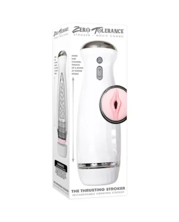 Zero Tolerance Rechargeable Thrusting Stroker With Movie Download White
