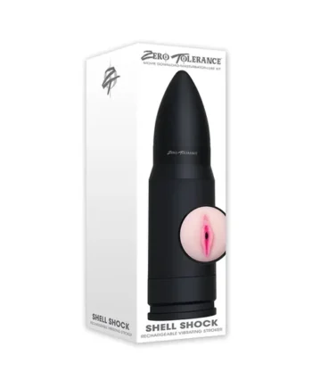 Zero Tolerance Shell Shock Rechargeable Bullet-Shaped Vibrating Vagina Stroker Black