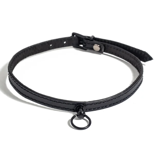 Zorba Narrow Leather Collar With O-Ring